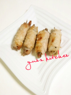 お手軽リメイク☆きんぴらごぼうの肉巻き-レシピのメイン写真