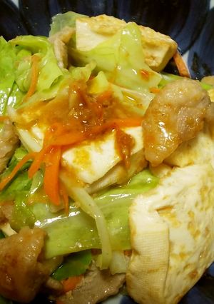 簡単！美味お豆腐と豚肉のホイコーロー風♥-レシピのメイン写真