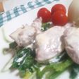 茹で豚の味噌牛乳ソース