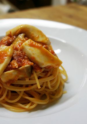 ツナとエリンギのパスタ（アラビアータ）-レシピのメイン写真