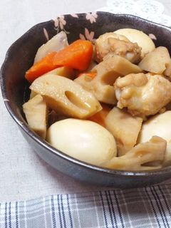 ホクホク蓮根と手羽元の甘味噌煮☆-レシピのメイン写真