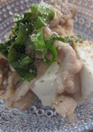 豆腐の豚肉乗せ梅風味-レシピのメイン写真