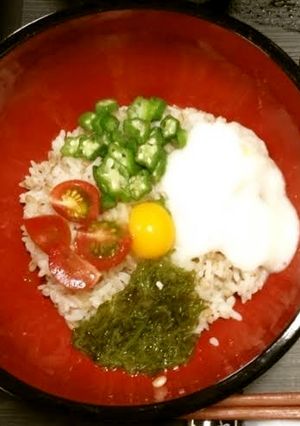 もちむぎご飯のネバネバ丼-レシピのメイン写真