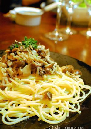 秋に食べたいわが家の「きのこスパゲティ」-レシピのメイン写真