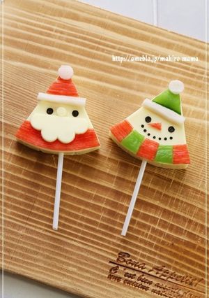 クリスマス＊サンタさん＆スノーマンチーズ-レシピのメイン写真