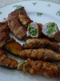 野菜の豚肉巻き(味噌味)-レシピのメイン写真