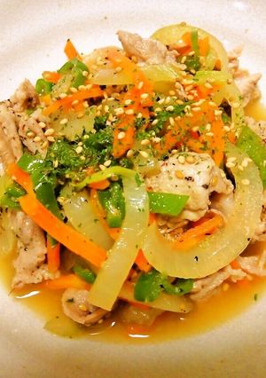 たっぷり野菜の蒸し豚サラダ-レシピのメイン写真