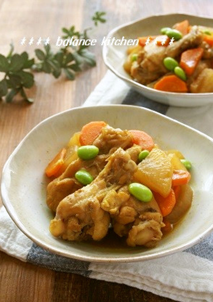 簡単！鶏手羽元と大根の和風カレー煮込み-レシピのメイン写真
