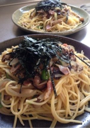 きのこたっぷりバター醤油スパゲッティ♪-レシピのメイン写真
