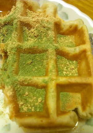 抹茶ときな粉かけるだけの簡単和ッフル-レシピのメイン写真