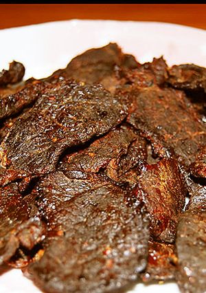 燻製器で作る☆絶品の鹿肉ジャーキー！-レシピのメイン写真
