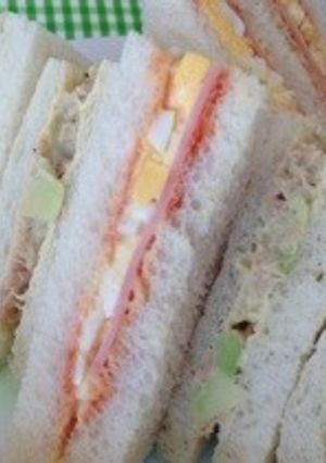 ツナアボカド＆ハムたまごのサンドウィッチ-レシピのメイン写真