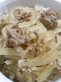 細切り大根とひき肉の炒め煮-レシピのメイン写真