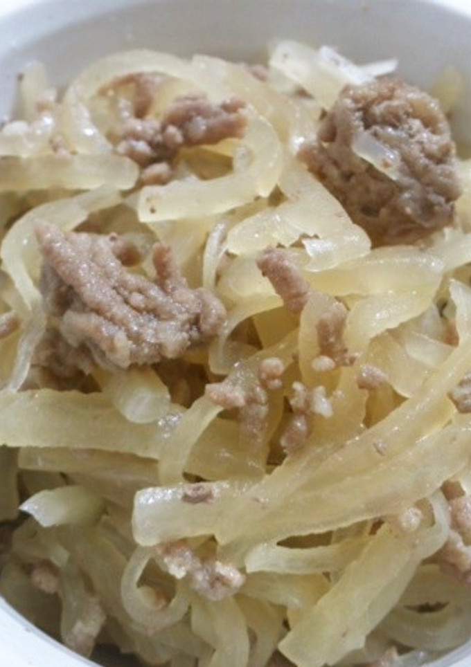 細切り大根とひき肉の炒め煮-レシピのメイン写真