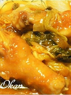 手羽元と白菜のチリソース煮-レシピのメイン写真