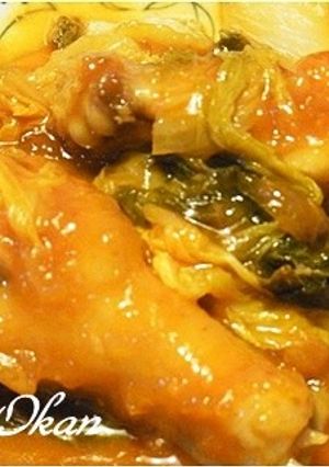 手羽元と白菜のチリソース煮-レシピのメイン写真