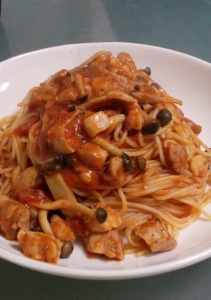 バジルチキンのトマトパスタ-レシピのメイン写真