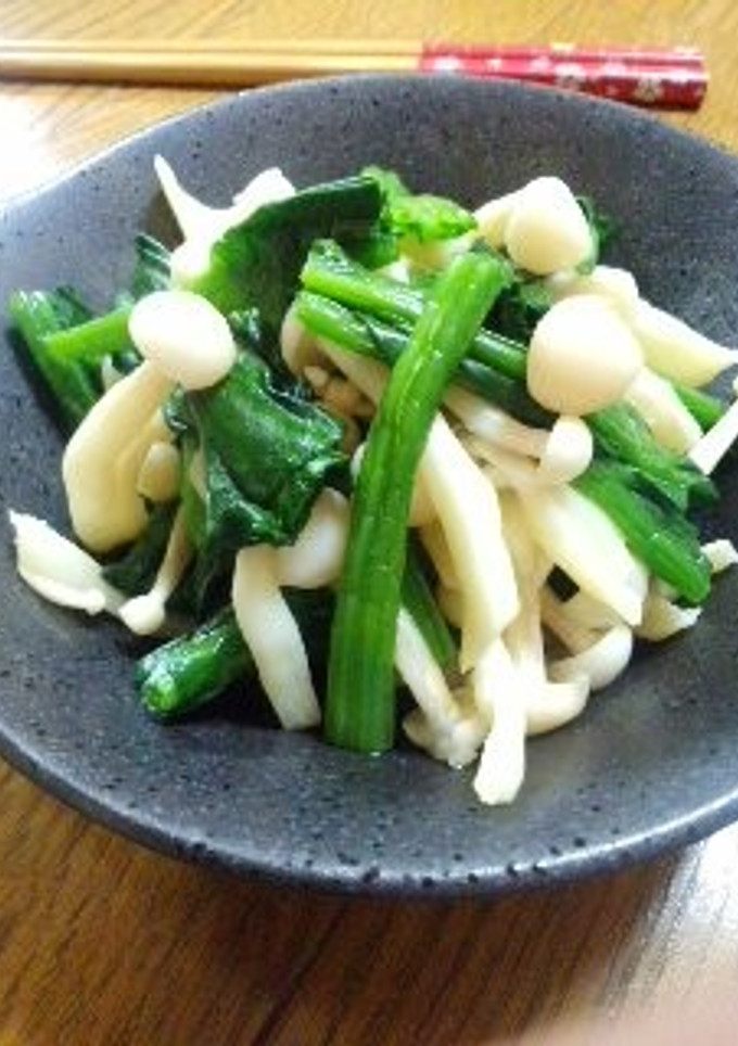 ほうれん草とキノコの白だしわさび和え-レシピのメイン写真
