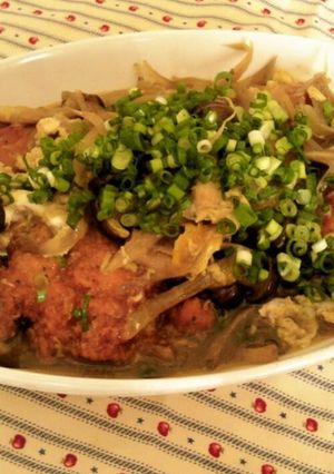 リメイク☆残った揚げ物で玉子とじ-レシピのメイン写真