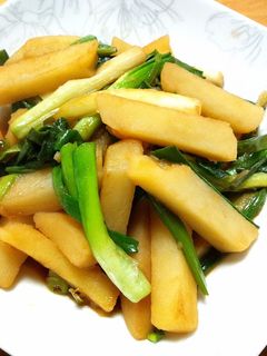ジャガイモと葉たまねぎの簡単炒め煮-レシピのメイン写真
