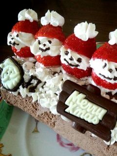 クリスマスロールケーキ-レシピのメイン写真