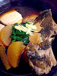 圧力鍋でカレイと大根の煮付け-レシピのメイン写真