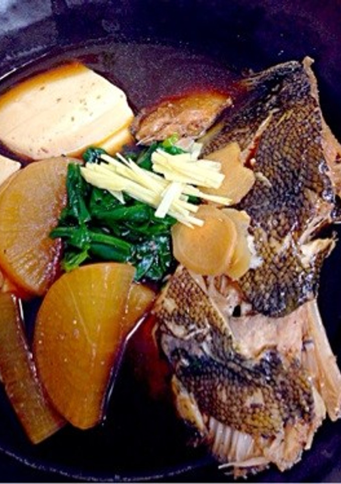 圧力鍋でカレイと大根の煮付け-レシピのメイン写真