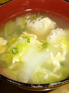 簡単☆白菜と鶏肉団子のスープ-レシピのメイン写真