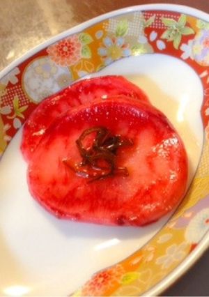 素材の色です・・赤かぶ漬け-レシピのメイン写真