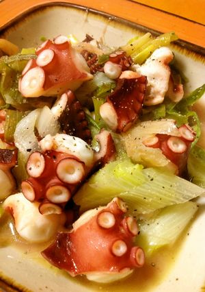 タコと葱のオリーブオイル炒め-レシピのメイン写真