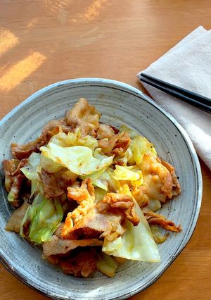 *豚バラキャベツのカレー炒め*-レシピのメイン写真