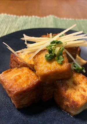 サバ味噌の煮汁を再利用！厚揚げの香ばし焼き-レシピのメイン写真