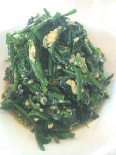ほうれん草と玉子 胡麻油炒め-レシピのメイン写真