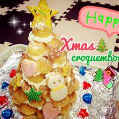 รูปของ ▲クリスマスケーキ簡単クロカンブッシュ▼