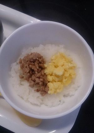 離乳食:後期〜そぼろと卵の2色丼-レシピのメイン写真