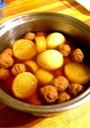 料理男子の鶏団子と大根の煮物-レシピのメイン写真