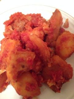 煮込まず簡単!ジャガイモのトマト煮風-レシピのメイン写真