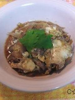 ゴボウと牛肉の卵とじ-レシピのメイン写真