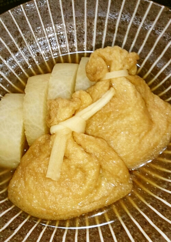 じゅわっと美味しいもち巾着と大根の煮物-レシピのメイン写真