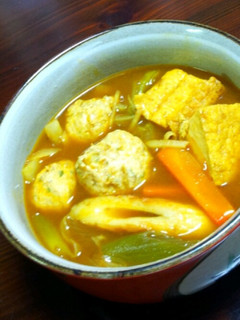 鶏団子と厚揚げのカレー汁-レシピのメイン写真