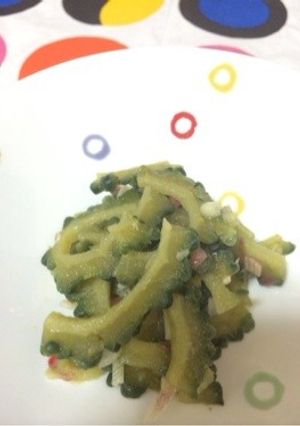 ゴーヤとミョウガで簡単和え物箸が進む〜-レシピのメイン写真