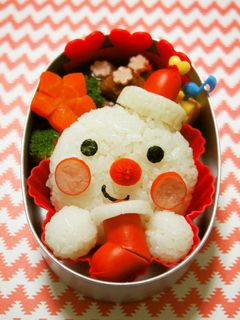キャラ弁*Xmas☆スノーマン弁当-レシピのメイン写真