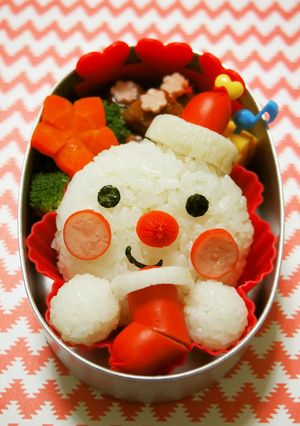 キャラ弁＊Xmas☆スノーマン弁当-レシピのメイン写真