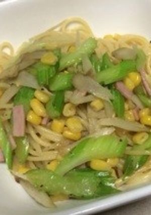 ごぼうとセロリのバター醤油パスタ-レシピのメイン写真