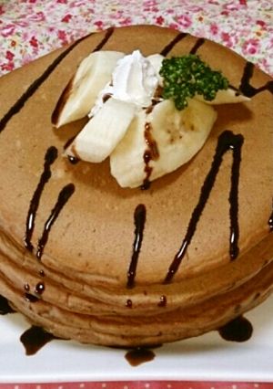 板チョコで♪美味チョコレートホットケーキ-レシピのメイン写真