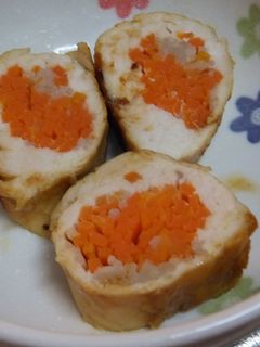 鶏ササミで人参巻き焼き・カレー味-レシピのメイン写真