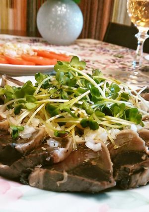 貝割れぽん酢で極み鰹のたたき-レシピのメイン写真