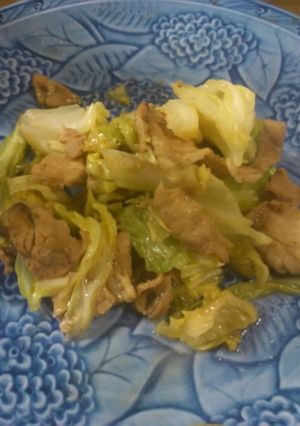 キャベツと豚こま　簡単炒め-レシピのメイン写真