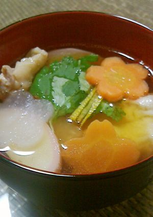 うちのお雑煮☆寒い日のお昼にも♪-レシピのメイン写真