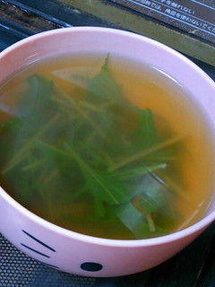 簡単水菜のお吸い物風-レシピのメイン写真